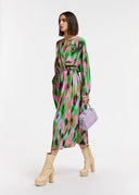 Robe midi à imprimé abstrait  Essentiel