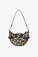 Sac GANNI Bucky Bag Small Crossbody Nylon Léopard print