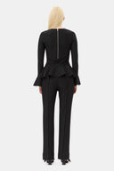 Pantalon GANNI noir à lignes