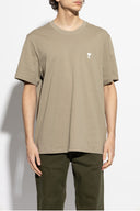 T-shirt AMI beige avec logo