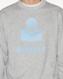 Sweat Isabel Marant Etoile homme gris logo bleu glacier