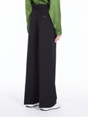 Pantalon palazzo en laine stretch  Max Mara