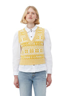 YELLOW WOOL MIX VEST Ganni