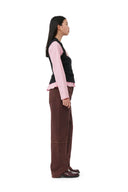 BLACK COTTON ROPE VEST Ganni