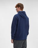 Reverse Brushed & Emerized Diag. Fleece Hoodie C.P. Company