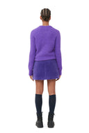 PURPLE BRUSHED ALPACA O-NECK Ganni