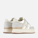 Sneakers Hogan Midi H222 Blanc Ivoire Gris