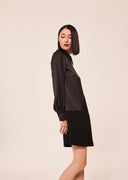 Ravel black satin dress Tara Jarmon