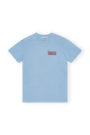 T-SHIRT BLUE RELAXED LOVECLUB Ganni