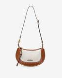 OSKAN MOON LEATHER AND COTTON SHOULDER BAG Marant Etoile
