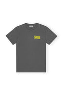 T-SHIRT GREY RELAXED LOVECLUB Ganni