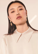 Tianna ecru satin shirt Tara Jarmon