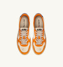 BASKET MEDALIST LOW SUPER VINTAGE EN CUIR BLANC, ORANGE ET BLEU