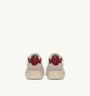 BASKET AUTRY MEDALIST CUIR BLANC BORDEAU