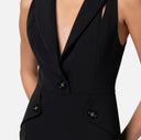 Mini-robe en crêpe stretch avec rabats elisabetta franchi