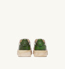 BASKET AUTRY MEDALIST LOW VINTAGE EN CUIR BLANC ET VERT