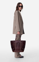 CRINKLED LEATHER L CABAS TOTE VANESSA BRUNO
