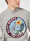 Man half-turtleneck sweater with Matterhorn jacquard print  MC2 SAINT-BARTH