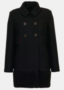 Mirko black pea coat Tara Jarmon