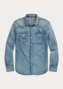 Chemise western en denim flammé Ralph Lauren