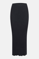 Illico Ribbed Skirt | Black Ame