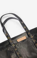 CRINKLED LEATHER L CABAS TOTE VANESSA BRUNO