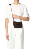 Sac JEROME DREYFUSS LULU S CROUTE VELOURS IMPRIME LEOPARD