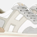 Sneakers Hogan Midi H222 Blanc Ivoire Gris