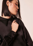 Ravel black satin dress Tara Jarmon
