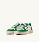 BASKET MEDALIST LOW SUPER VINTAGE EN CUIR BLANC ET VERT
