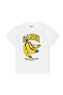 T-SHIRT WHITE RELAXED BANANA Ganni