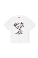 T-SHIRT FUTURE WHITE RELAXED COCKTAIL Ganni