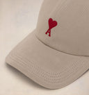 Red Ami de Coeur Embroidery Cap AMI