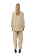 CHEMISE BEIGE WASHED SATIN Ganni