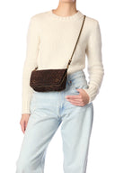 Sac JEROME DREYFUSS BOBI S CROUTE VELOURS IMPRIME LEOPARD