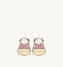 BASKET MEDALIST LOW EN CUIR DE CHEVRE BLANC ET EN DAIM ROSE