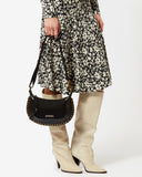SAC PORTÉ ÉPAULE EN CUIR ET COTON OSKAN MOON Marant Etoile