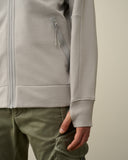 Diagonal Raised Fleece Goggle Zipped Hoodie C.P. Company