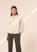 Tianna ecru satin shirt Tara Jarmon