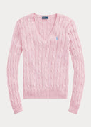 Pull col en V torsadé en coton Ralph Lauren