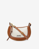 OSKAN MOON LEATHER AND COTTON SHOULDER BAG Marant Etoile