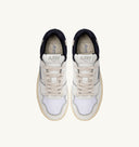 BASKET CLC EN CUIR BLANC ET BLEU AUTRY