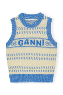 GILET BLUE GRAPHIC O-NECK Ganni