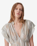 ROBE COURTE LAMÉE COL V BRANDI  iro
