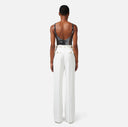 Pantalon droit en viscose avec ceinture elisabetta franchi