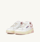 BASKET CLC EN CUIR BLANC ET ROSE Autry