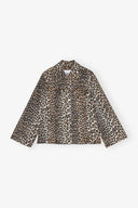 Veste Leopard Printed Denim