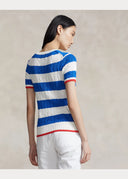 Pull torsadé à manches courtes en coton Ralph Lauren