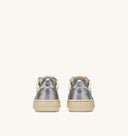 BASKET MEDALIST LOW EN CUIR E BICOLOR BLANC ET SILVER Autry