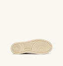 BASKET MEDALIST LOW UPER VINTAGE EN CUIR BLANC, BEIGE ET PLATINE